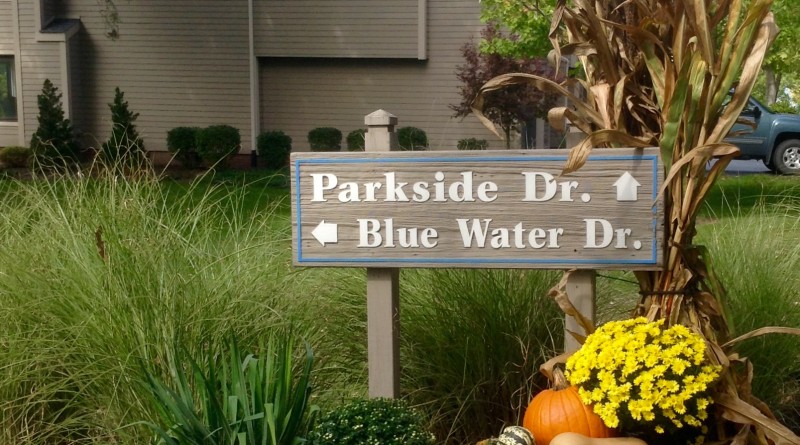 Fall Blue Water Sign