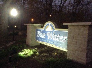 Blue Water Sign