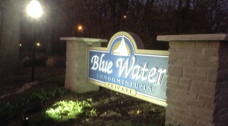 Blue Water Sign